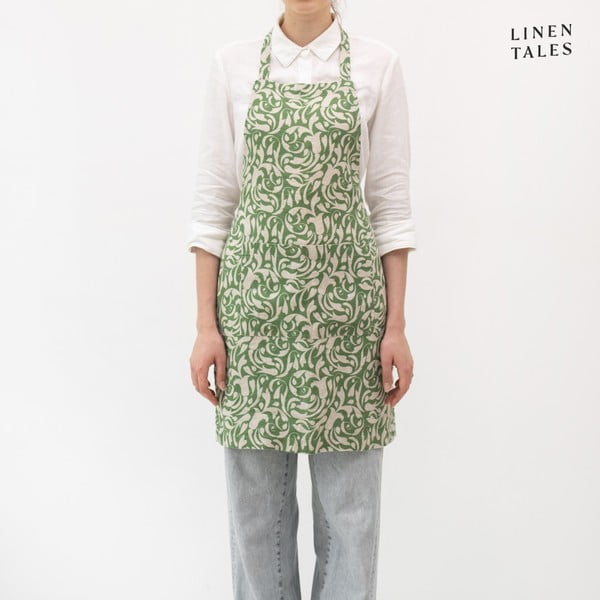 Lněná zástěra Evergreen Damask – Linen Tales