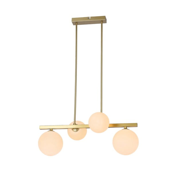 Závěsné svítidlo se skleněným stínidlem v bílo-zlaté barvě Kama – Candellux Lighting-image-2