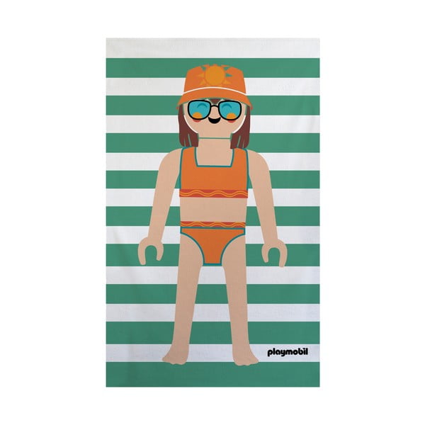 Zelená froté bavlněná plážová osuška 75x140 cm Summer Girl – Playmobil