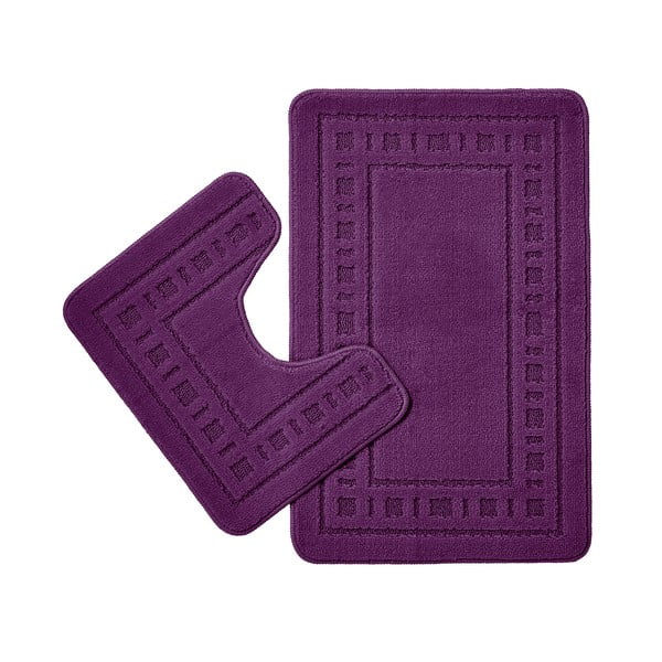 Tmavě fialové WC koupelnové předložky v sadě 2 ks 50x80 cm Armoni – Catherine Lansfield