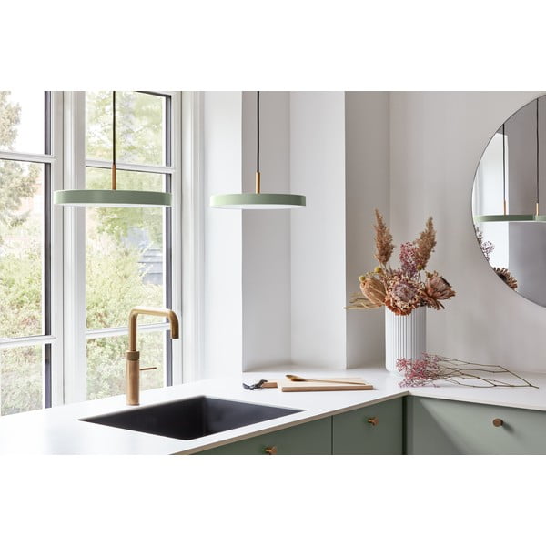 Světle zelené LED závěsné svítidlo s kovovým stínidlem ø 31 cm Asteria Mini – UMAGE-image-1