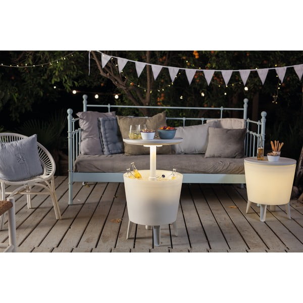 Kulatý zahradní stolek se zásobníkem na led 49.5x49.5 cm Illuminated cool – Keter-image-4