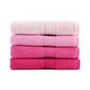 Sada 4 růžových bavlněných ručníků Foutastic, 50 x 90 cm