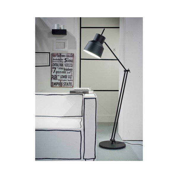 Černá stojací lampa s kovovým stínidlem (výška 165 cm) Belfast – it's about RoMi-image-1