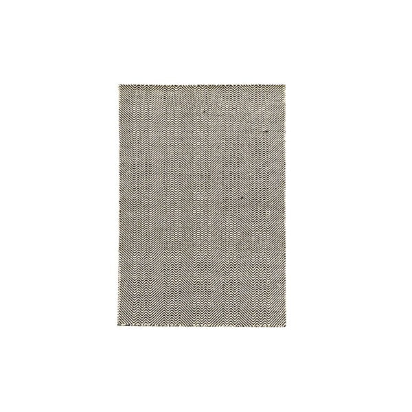 Ručně tkaný koberec Black Zigzag Kilim, 110x156 cm