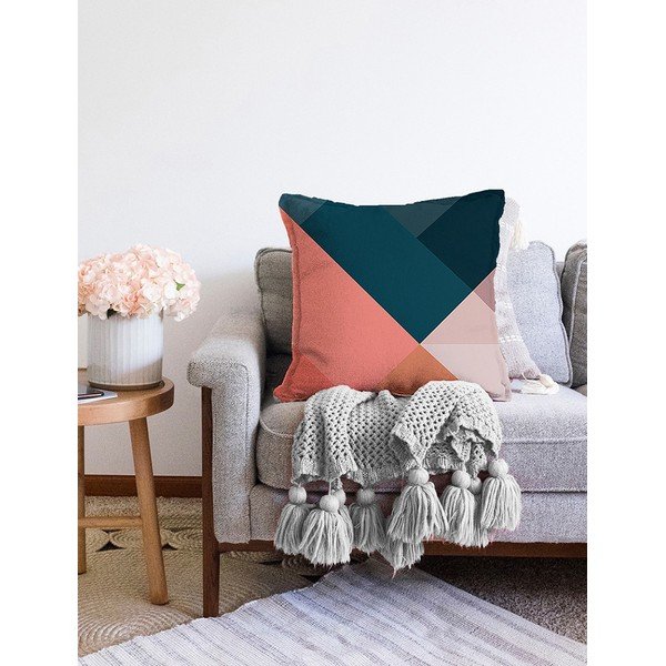 Povlak na polštář s příměsí bavlny Minimalist Cushion Covers Triangles, 55 x 55 cm-image-2