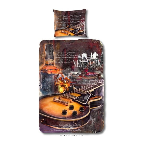 Bavlněné povlečení Muller Textiels Guitar, 140 x 200 cm
