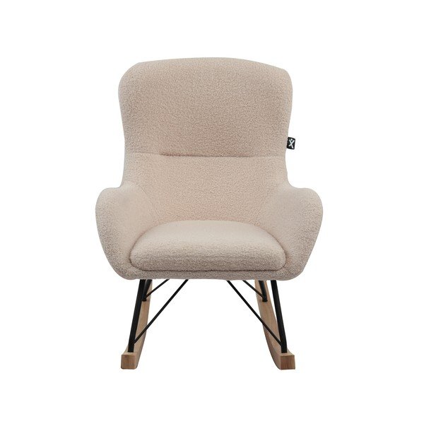 Béžové houpací dětské křesílko z textilie bouclé Rocky – Vipack-image-2