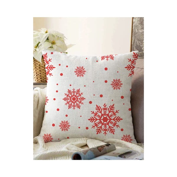 Sada 4 vánočních povlaků na polštář a běhounu na stůl Minimalist Cushion Covers Red Christmas-image-3