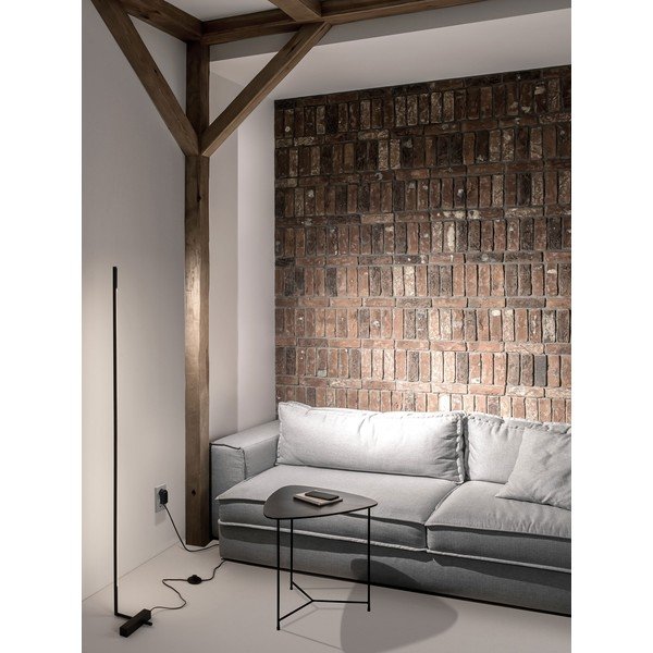 Černá kovová LED stojací lampa se stínidlem z akrylového skla (výška 140 cm) Raccio – Nova Luce-image-1