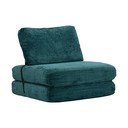 Zelenomodré rozkládací křeslo z textilie bouclé Faster – Mauro Ferretti