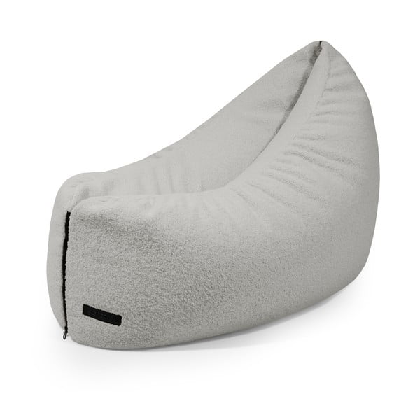 Světle šedý dětský sedací vak z textilie bouclé Clip Clap 90 – SLOWDOWN
