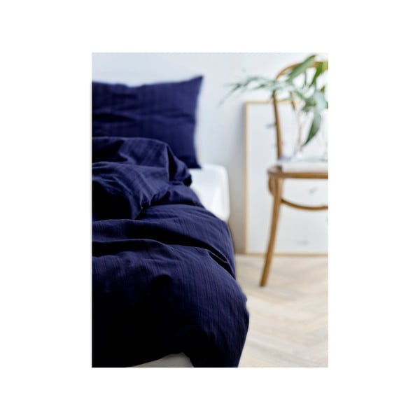 Tmavě modré damaškové povlečení na jednolůžko 140x200 cm Noble – Södahl-image-1