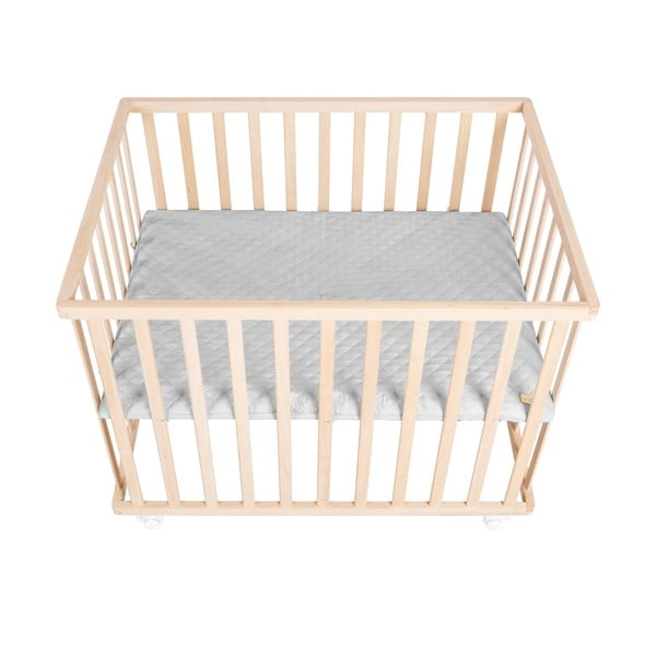 Šedá dětská ohrádka z bukového dřeva 75x100 cm Roba style – Roba-image-2