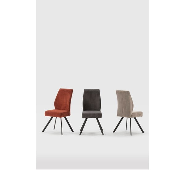 Oranžové manšestrové jídelní židle v sadě 2 ks Anibal – Marckeric-image-1