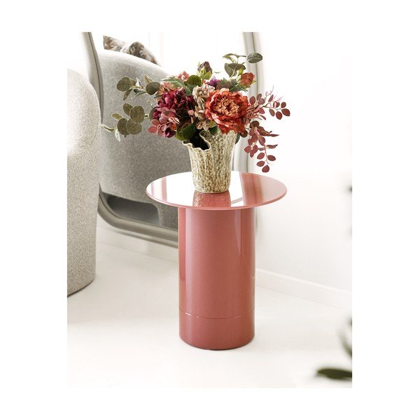 Skleněný kulatý odkládací stolek ø 45 cm Florens – House Nordic-image-1