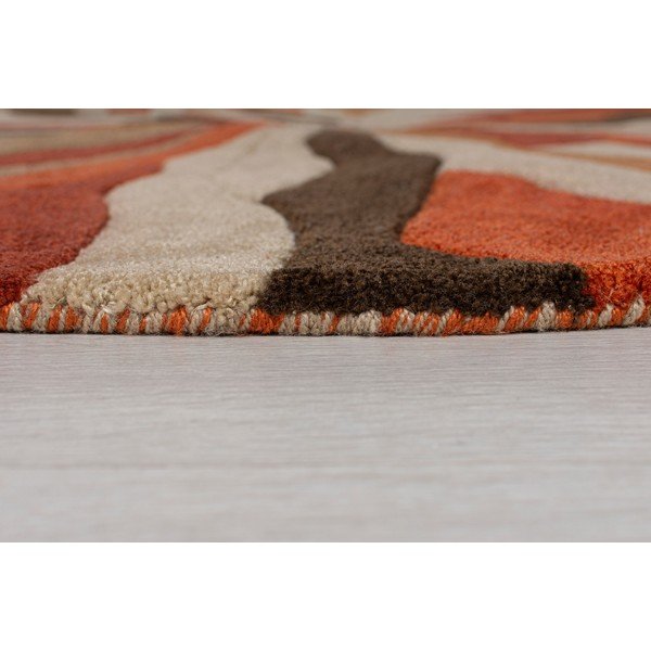 Oranžový koberec Flair Rugs Splinter, ⌀ 135 cm-image-2