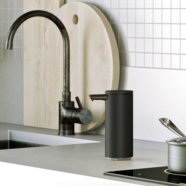 Matně černý bezdotykový ocelový dávkovač mýdla 266 ml – simplehuman-image-1