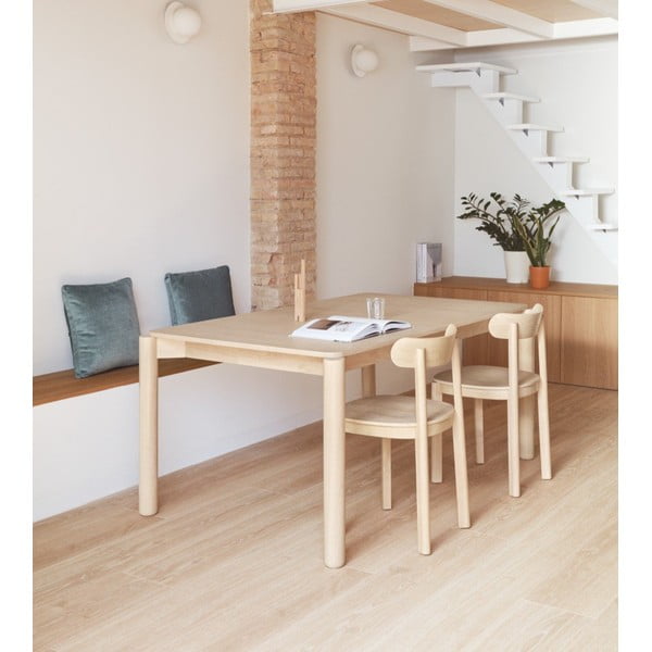 Rozkládací jídelní stůl v dekoru jasanu 160x100 cm Atlas - Teulat-image-1