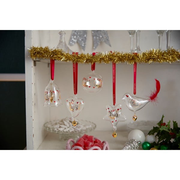 Skleněná ručně foukaná vánoční ozdoba ø 5,5 cm Ann-Sofi Romme Annual Christmas Bell 2025 – Holmegaard-image-4