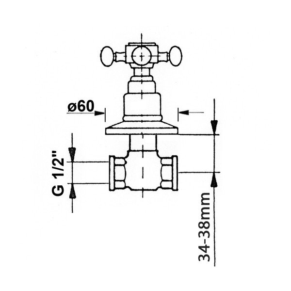 Podomítkový ventil v bronzové barvě Antea Hot – Sapho-image-1