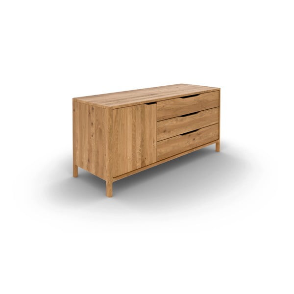 Nízká komoda z dubového dřeva v přírodní barvě 140x64 cm Twig – The Beds-image-2