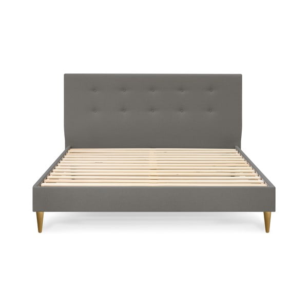 Antracitová čalouněná dvoulůžková postel s roštem 180x200 cm Rory – Bobochic Paris-image-2