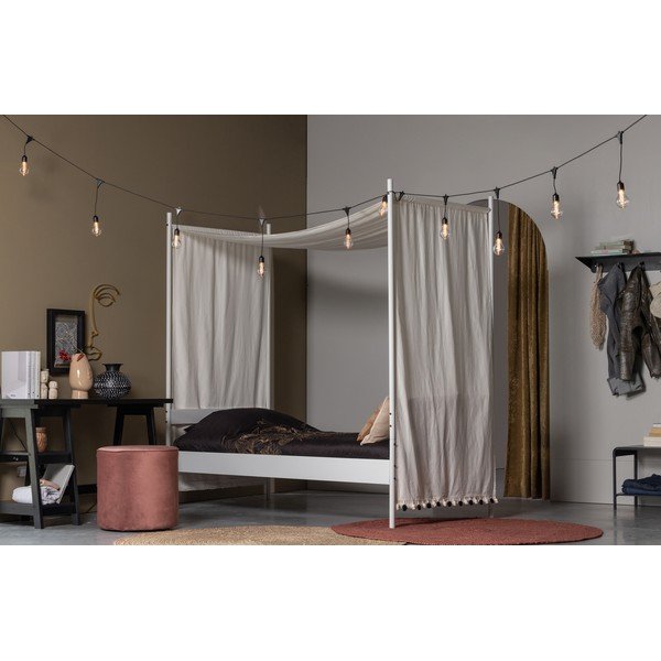 Růžový sametový puf WOOOD Sara, ⌀ 46 cm-image-1