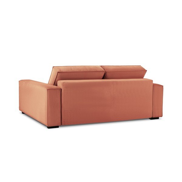 Růžová manšestrová rozkládací pohovka Mazzini Sofas Azalea-image-4