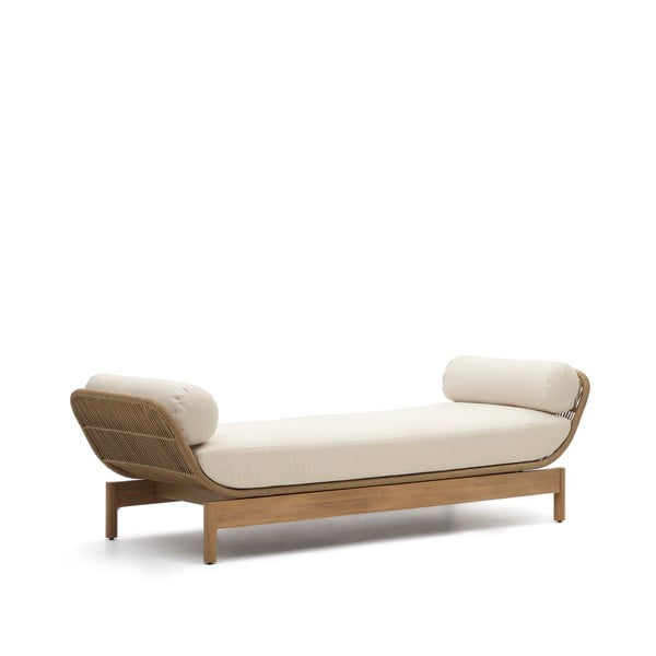 Zahradní pohovka z masivu akácie v krémovo-přírodní barvě Catalina – Kave Home-image-2