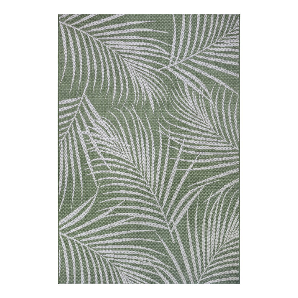 Zelený venkovní koberec Ragami Flora, 120 x 170 cm