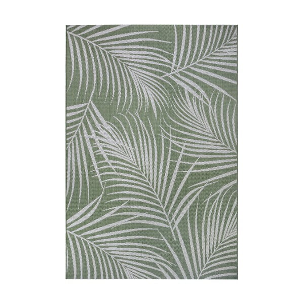 Zelený venkovní koberec Ragami Flora, 120 x 170 cm