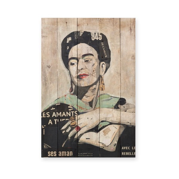 Dřevěná cedule 40x60 cm Frida Les Amants – Madre Selva