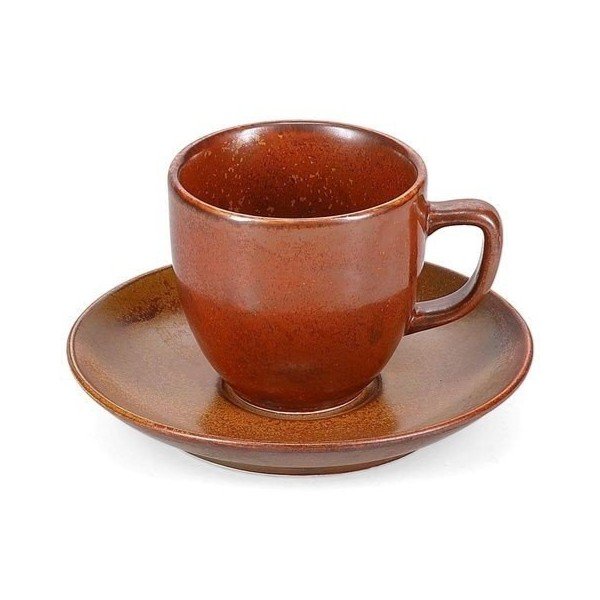 Hnědý porcelánový podšálek ø 14 cm Ovio – BonBistro-image-1