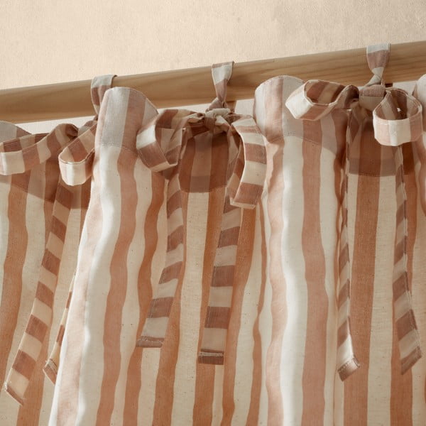 Záclona v terakotové barvě 140x183 cm Zanzibar Stripe – Pineapple Elephant-image-2