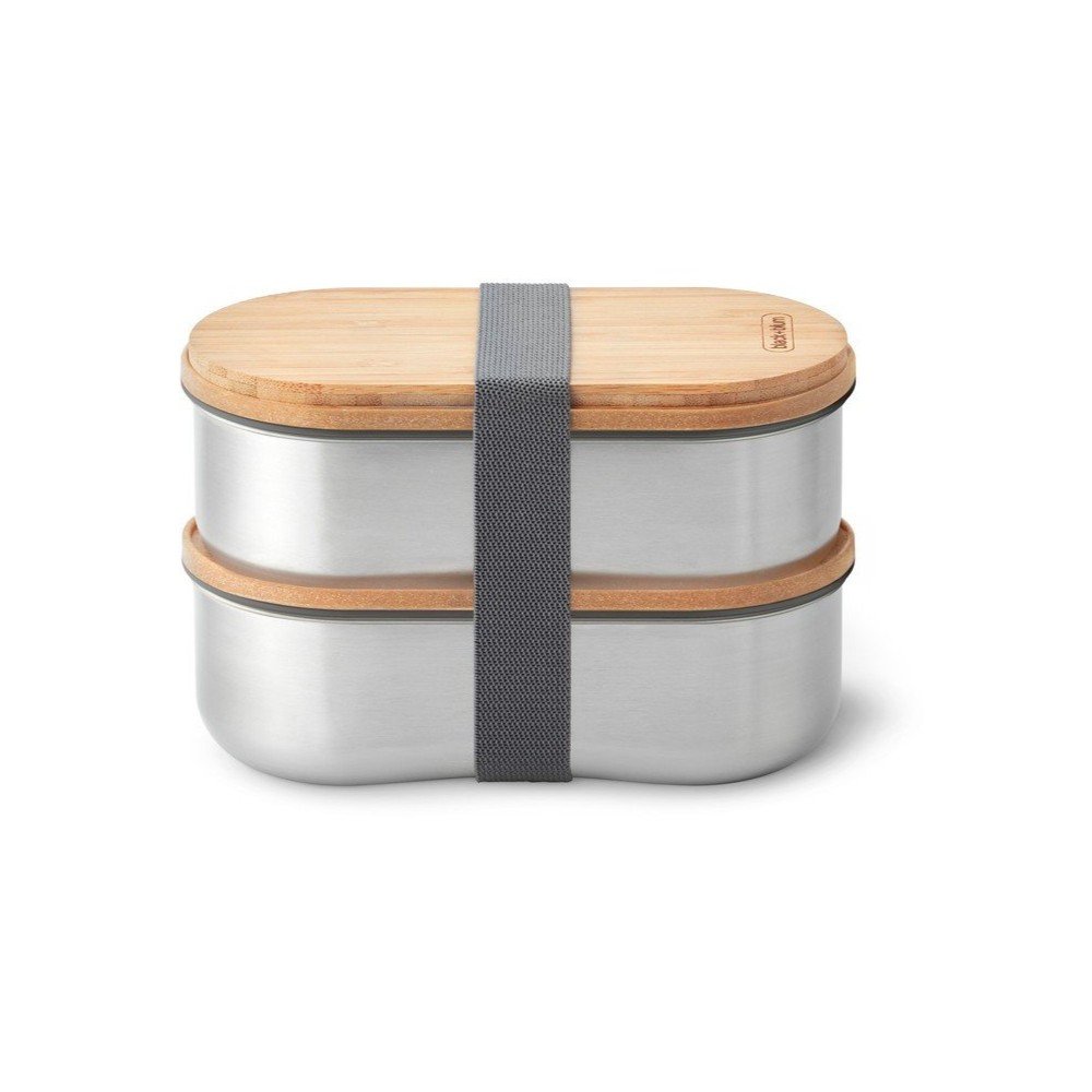 Dělený svačinový box 2 ks Bento – Black + Blum
