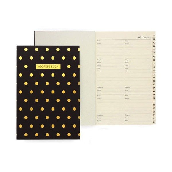 Adresář Go Stationery Midi Polka Black-image-1