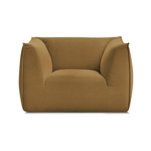 Manšestrové křeslo v hořčicové barvě Giorgia – Bobochic Paris-image-2