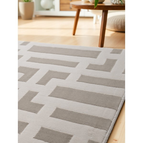 Šedo-krémový běhoun 80x240 cm Perles Onyx – Elle Decoration-image-3