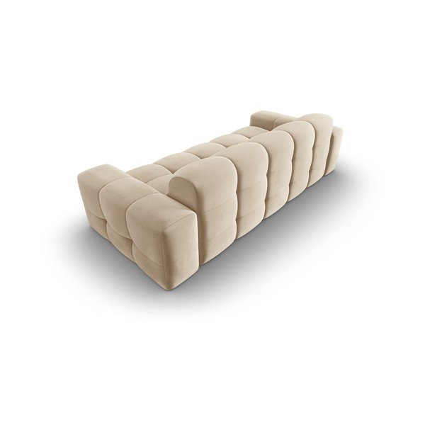 Béžová sametová pohovka 222 cm Kendal – Micadoni Home-image-4