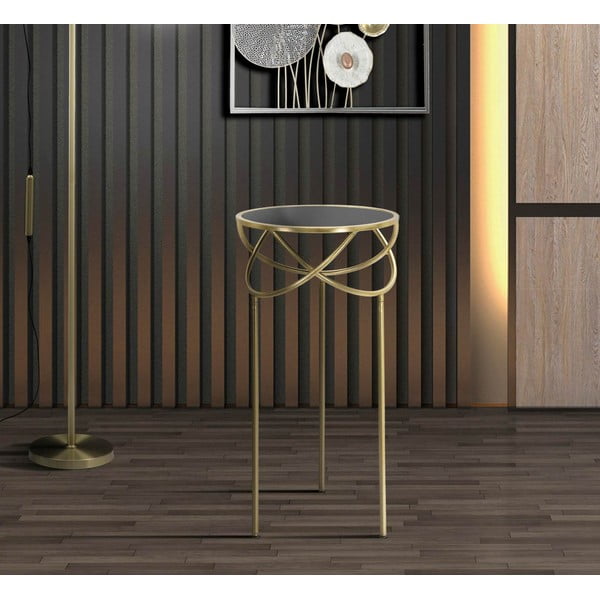 Kulatý odkládací stolek se skleněnou deskou ø 40 cm Ring – Mauro Ferretti-image-1