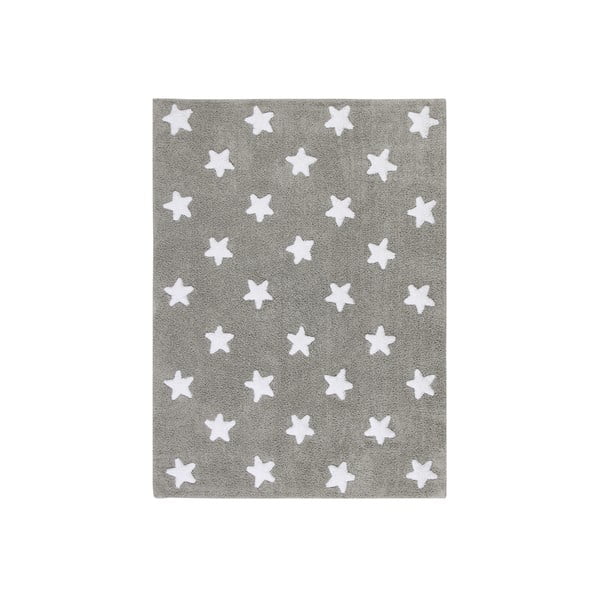 Šedý bavlněný ručně vyráběný koberec Lorena Canals Stars, 120 x 160 cm