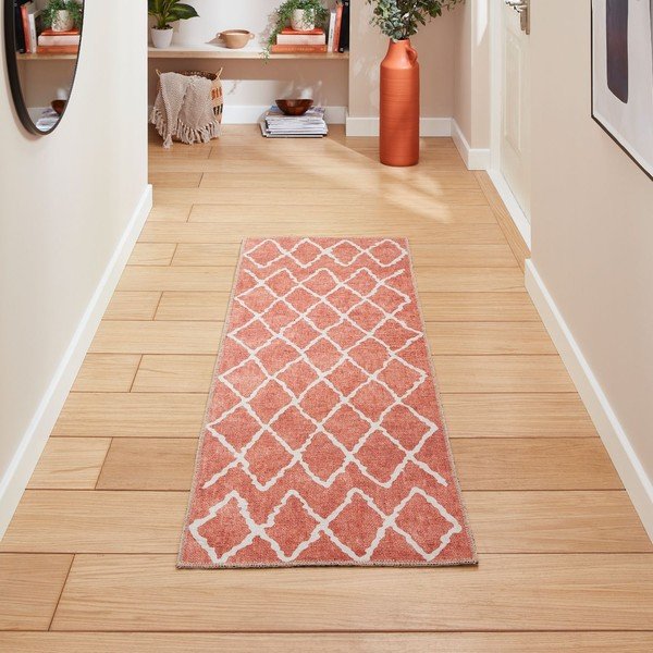 Oranžový pratelný běhoun 76x230 cm Coral Orange – Think Rugs-image-1