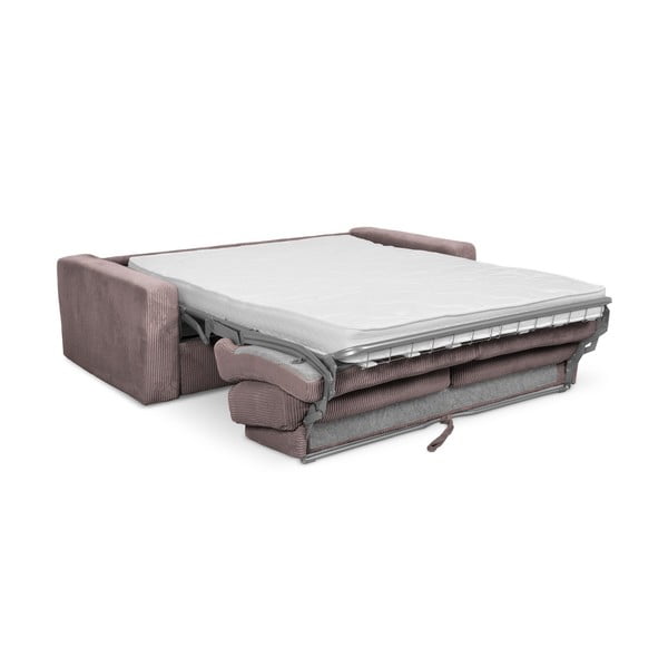 Starorůžová manšestrová rozkládací pohovka 195 cm Nona – Makamii-image-3