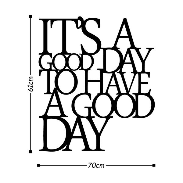 Černá nástěnná dekorace Wallity Good Day-image-2