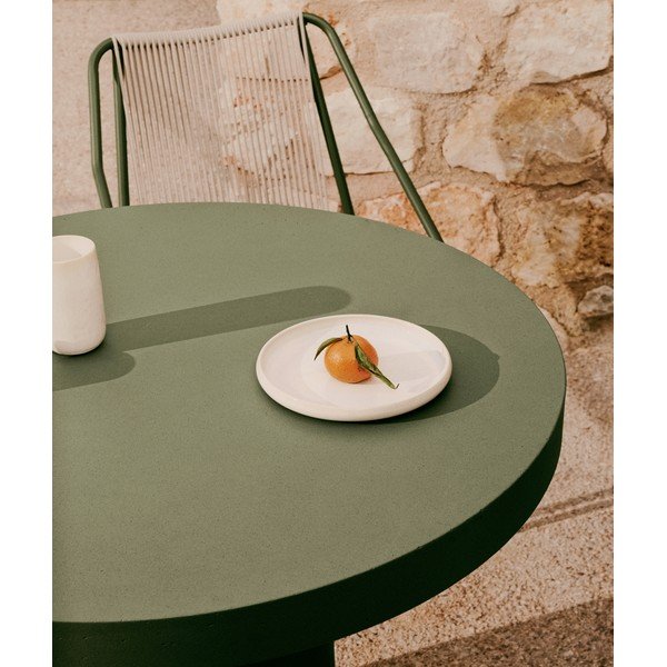 Betonový kulatý zahradní jídelní stůl ø 90 cm Aiguablava – Kave Home-image-3