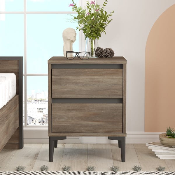 Hnědý noční stolek Elegance – Kalune Design-image-1