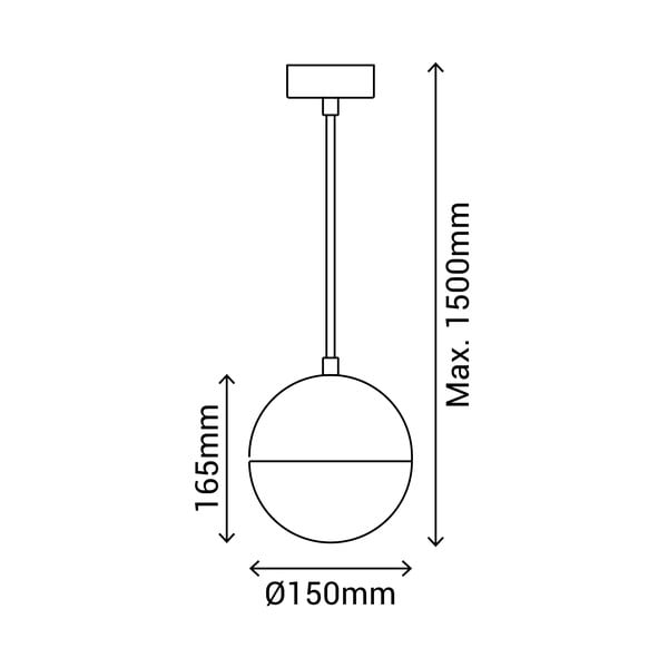 Černé závěsné svítidlo SULION Eclipse, výška 150 cm-image-2