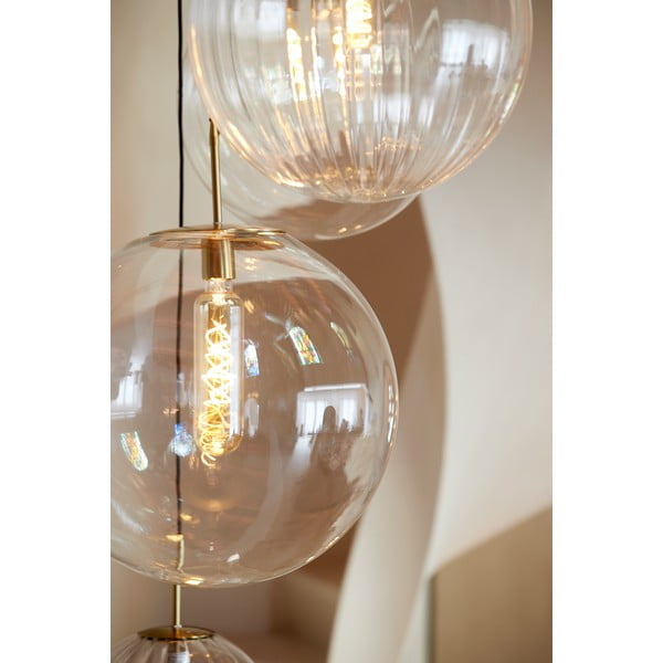 Závěsné svítidlo v bronzové barvě se skleněným stínidlem ø 40 cm Medina – Light & Living-image-2