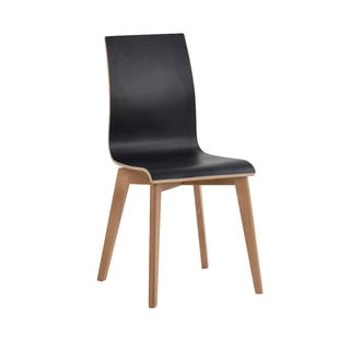 Černá jídelní židle s hnědými nohami Rowico Grace